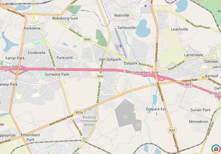Map location of Van Dykpark